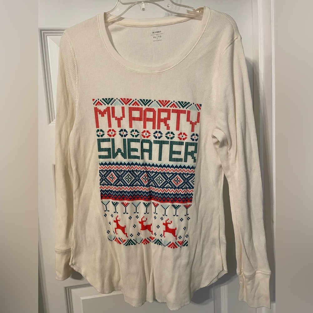 2 Old Navy Christmas long sleeve shirts XL